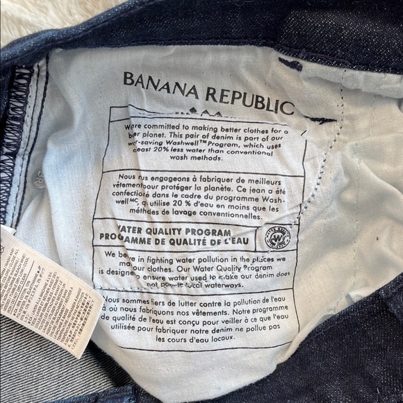 Banana Republic Women's Dark Blue Pleated Wide Leg Denim Jeans, 29/8 - Picture 8 of 9